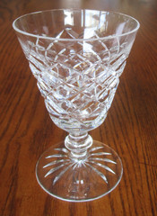 Mint Vintage Set 5 Crystal Cut Glass Cordial 4″ Glasses Lismore Waterford Syle