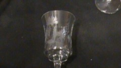 Leonard Silver Summerfield Wine Glass 4 Oz 5.5 » Tall Etched Floral, A08