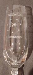Pair of 2 TOAST THE MILLENNIUM Toasting Flutes by Mikasa, Unused 1999 Product