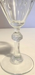 Set Of 4 Vintage Glass Water/Wine Goblets Glasses Faceted Ball Stem 10oz Elegant