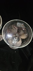 2 Hollow Straight Stemmed Champagne Coupe Glasses Hand Made