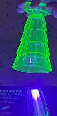 Indiana Glass 7oz Footed Tumbler Green Tea Room Uranium Depression – Good4 Vase
