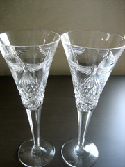 2 Waterford Millennium Series «5 Toasts» Continental 9.25″ Fluted Champagne Stem