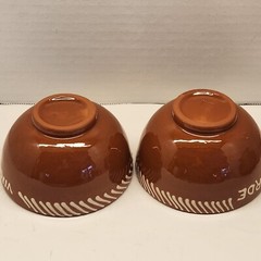 2 Traditional Terracotta Clay Wine Cups Portugal
