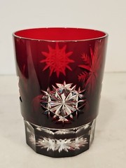 Waterford SNOWFLAKE Snow Crystals RUBY Red Whiskey DOF Double Old Fashioned