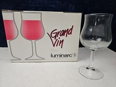 6 Luminarc Grand Vin Lira Wine Glasses 36cl 13 Ounce Set of 6 New Taster