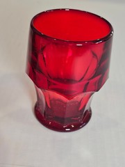 Rare Vintage Dalzell Viking Arlington Ruby Flat. Tumblers Set of Two Excellent