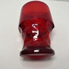 Vtg Viking Ruby Red Georgian Honeycomb Drinking Glass 5″ Water Tumbler Uv Glow
