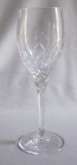 Water Goblet Glass Mikasa Crystal Petit Points Pattern 9″