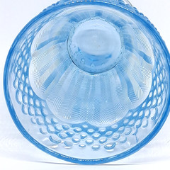 Gorham Crystal Emily’s Attic Goblet Blue Water Goblet All Purpose Hobnail 5″