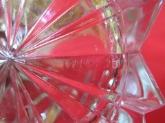 Set 2 Crown Royal Etched Logo Old Fashioned Whiskey Glasses Marked Italy 3 5/8″