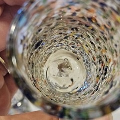 Blown Glass Confetti Tall Shot Glasses Or Mini Vases Set Of 6 Colorful Fun