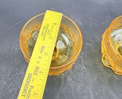 VTG set of 2 Tiffin Franciscan Madeira Cornsilk yellow goblet/champagne/sherbert