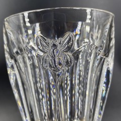 Vtg 2 Lenox Butterfly Meadow 4 3/8” Double Old Fashioned Rock Glasses 3D Bee