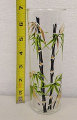 2 Vintage FEDERAL GLASS Mid Century Modern GOLD BAMBOO Highball Drinking Glasses