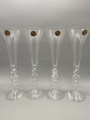Millennium 2000 Cristal d’Arques Collectible Champagne Flutes Crystal x4