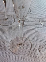 RARE VTG Seneca Glass Co. Lead Crystal Connoisseur Champagne Flutes SET OF FOUR