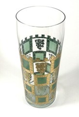 West Virginia Glass Henry VIII Rampant Lion Cocktail Shaker 1960 9″ Green No Lid