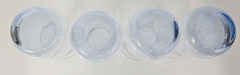 4 Denby Aurora Blue Water Tea Glasses Tumblers 5.25″ Tall Poland