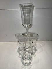 Lot Of 4 Parfait Ice Cream Flutes Glasses 6 4/8″ Grasshoppers
