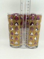 Vintage Culver Canella 22K Gold Highball Glasses Set of 2 MCM Barware 1960’s