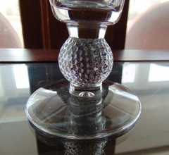 Libbey Pilsner Glass Golf Ball Stem Golfing Scene 20 oz 9 1/2 inch Set of 2