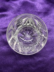 Set of 5 Kusak Cut Glass Works Berlin Pinwheel Crystal Low Ball/Whiskey Glasses
