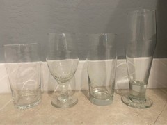 Craft Beer Brew Glass Snifter Set of 8 tasting kit pint tumbler Pilsner mugs
