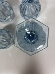 Vintage Fostoria Glass Moonstone Light Blue Wine/Juice Goblets Set of 4