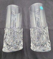 Tiffany & Co ROCK CUT Design Highball Glasses. VGC
