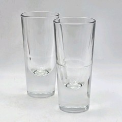 1980s Carlo Moretti S/2 Italian Crystal ‘Bullet’ Glasses Juice/Cocktail/Cordial