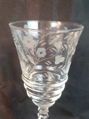 Vintage Libby Rock Sharpe Crystal Etched Water Glass – HALIFAX Pattern From 1940