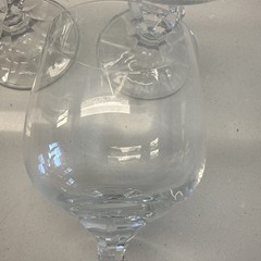 Bohemia Claudia Crystal Vintage Medium Wine Glasses 6”Tall 3.5” Wide Set of 4