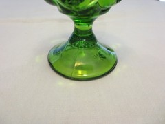 Set of 4 LE Smith MOON AND STARS Dark Green 6” Glass Goblets
