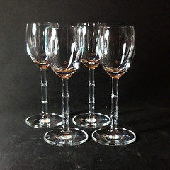 SCHOTT ZWIESEL BAMBOO CORDIAL GLASSES, Cut Lead Crystal, 5 1/2″, 3 Oz, 4PC