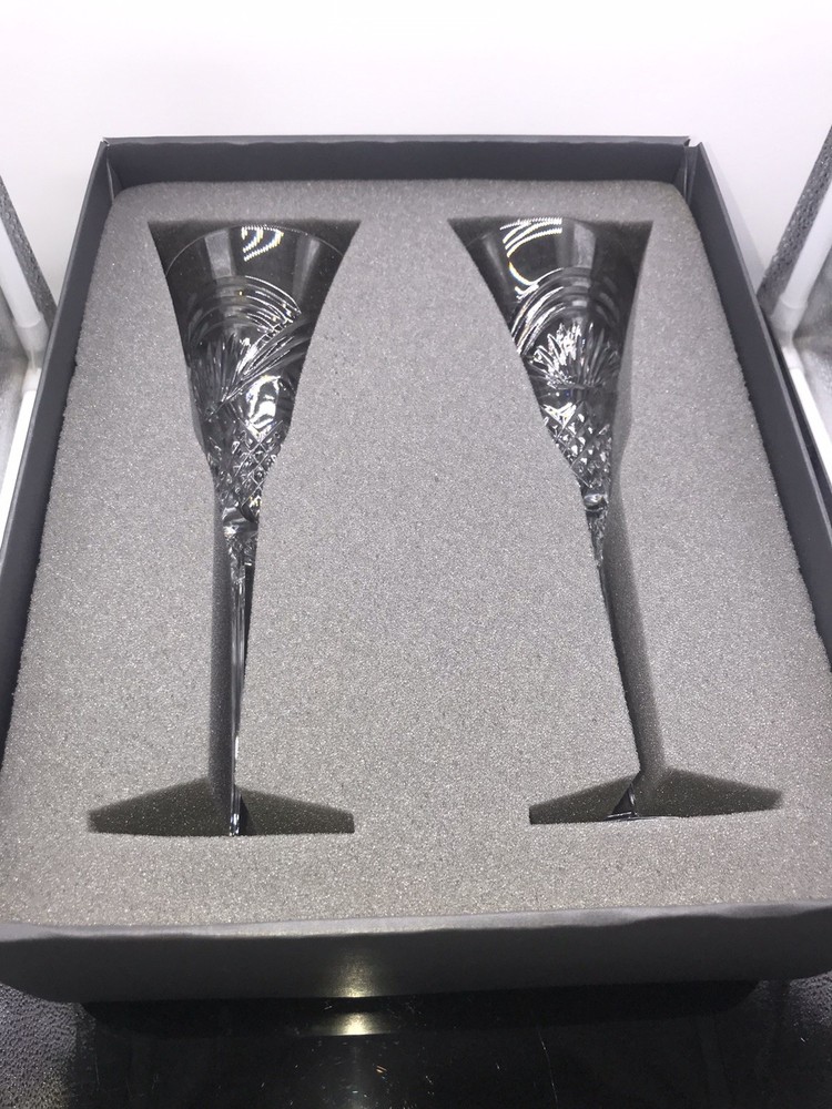 Waterford Crystal Celebration Toasting Flutes 3rd Edition «Dreams» Stunning