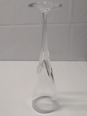 Champagne Flute Glass Crystal JG Durand 9.25″ Frosted Pedal EC Clear Set Of 4