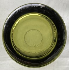 Libbey Glass Co. PERCEPTION Set Of Four Olive Green Coolers Tumblers 16 Oz LOT#1