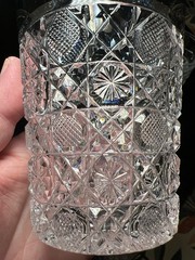 Pair of Antique High Quality Hand Cut American Brilliant Crystal Whiskey Glasses