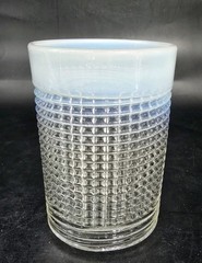 RARE Model Flint Antique EAPG Ribbed Spiral Opalescent TUMBLER Glass Pattern 911