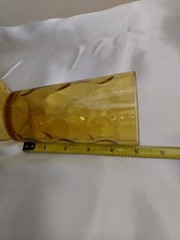 12 Piece VTG HAZEL ATLAS EL DORADO AMBER COIN DOT DRINKING GLASSES