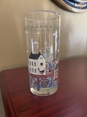 Warren Kimble Americana Birdhouse Glass Tumbler Vintage