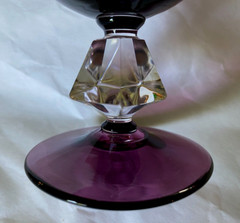 Bryce Brothers «Aquarius» Amethyst Diamond Stem Liquor Cocktail Goblet ~ Mint