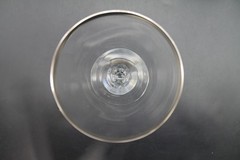 Fostoria Wedding Ring Platinum Rim Crystal Water Goblet 6.25″ Multiple Available