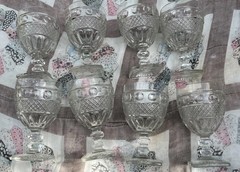 Set Of 8 Ohio Imperial Glass Tradition Clear 8oz Water Goblet 5 3/8” square base
