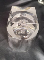Rosenthal Studio Line SKAL Square Base Frosted Accent Whiskey Glasses Set Of 3