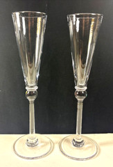 Pair (2) Simon Pearce USA Hartland Champagne Glasses 11 1/2″