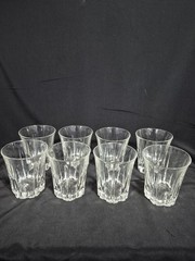 VINTAGE ANTIQUE CLEAR DOUBLE OLD FASHIONED ROCKS GLASSES LOT OF 8
