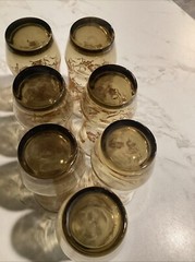 Vintage Libbey Strawflower Tawny Tumbler Glass 12oz Lot Of 7