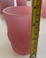 EAPG Set of 6 Tumblers Pink Consolidated Lamp & Glass Co. Florette Pattern